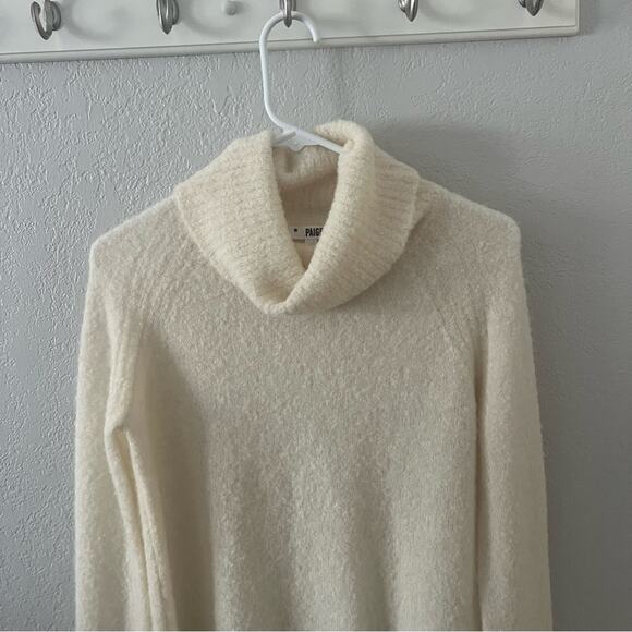 Paige Bay Turtleneck Alpaca Sweater In Custard - Picture 3 of 7